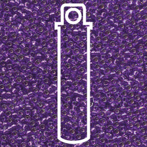 Dyed Silver-Lined Magenta Miyuki Seed Beads 11/0