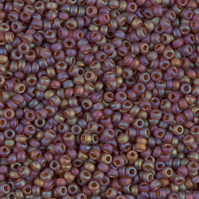 Matte Transparent Light Brown AB Miyuki Seed Beads 11/0