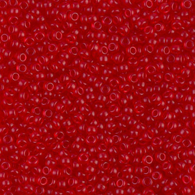 Semi-Matte Red-Orange Miyuki Seed Beads 11/0