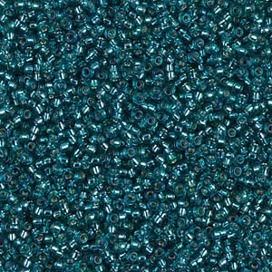 Silver-Lined Teal Miyuki Seed Beads 11/0