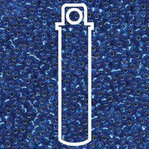 Silver-Lined Dark Aqua Miyuki Seed Beads 11/0