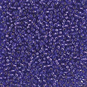 Dyed Silver-Lined Red Violet Miyuki Seed Beads 11/0