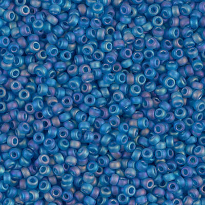 Matte Transparent Aqua AB Miyuki Seed Beads 11/0