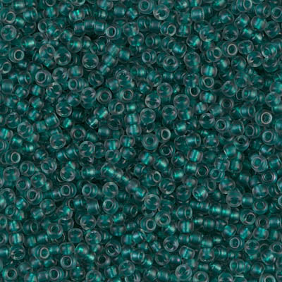 Emerald Lined Light Grey Miyuki Seed Beads 11/0