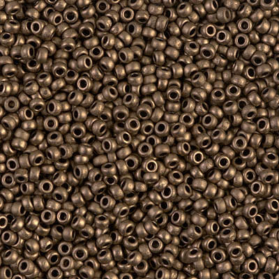 Matte Metallic Bronze Miyuki Seed Beads 11/0