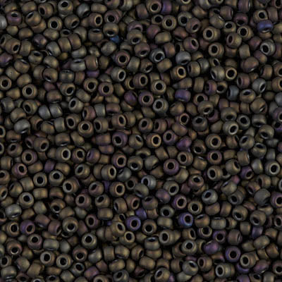Matte Olive Iris Miyuki Seed Beads 11/0