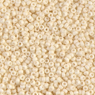 Matte Opaque Cream Miyuki Seed Beads 11/0