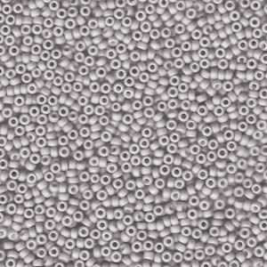 Fancy Frosted Palest Gray Miyuki Seed Beads 11/0