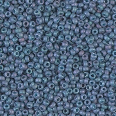 Matte Metallic Steel Blue Luster Miyuki Seed Beads 11/0