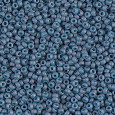 Matte Slate Blue AB Miyuki Seed Beads 11/0
