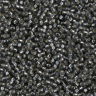 Silver-Lined Transparent Grey Miyuki Seed Beads 11/0