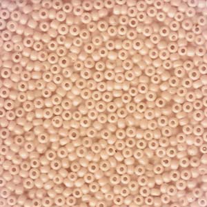 Semi-Matte Salmon/Lined Opal Miyuki Seed Beads 11/0