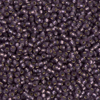 Matte Silver-Lined Amethyst Miyuki Seed Beads 11/0