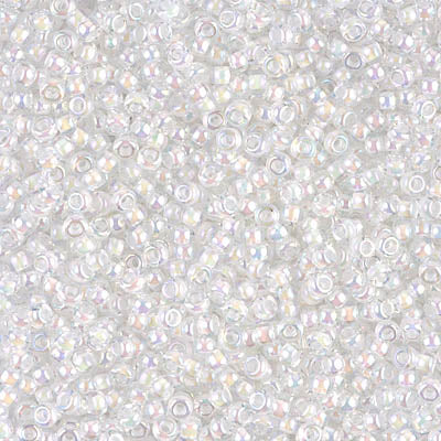 White Lined Crystal AB Miyuki Seed Beads 11/0