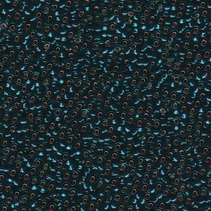 Silver-Lined Transparent Dark Teal Miyuki Seed Beads 11/0