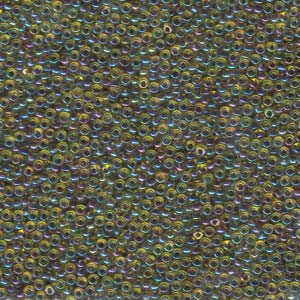 Amethyst Lined Yellow Miyuki Seed Beads 11/0