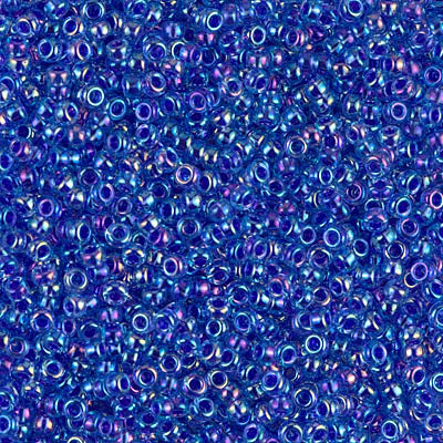 Cobalt Lined Sapphire AB Miyuki Seed Beads 11/0