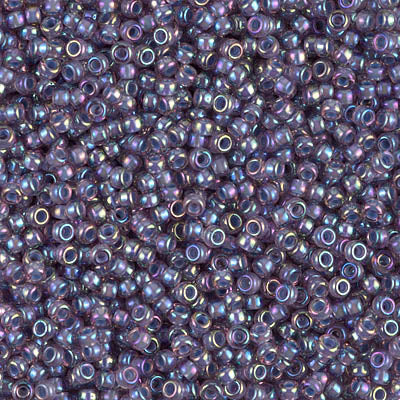 Aqua Lined Amethyst AB Miyuki Seed Beads 11/0