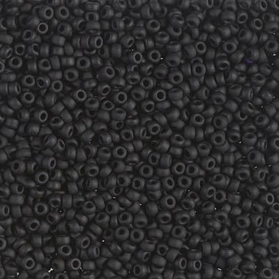 Matte Black Miyuki Seed Beads 11/0
