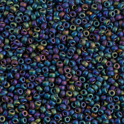 Matte Black AB Miyuki Seed Beads 11/0