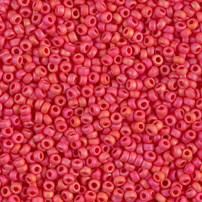 Matte Red AB Miyuki Seed Beads 11/0