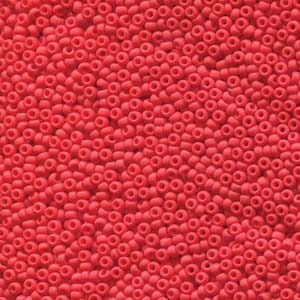 Matte Opaque Red Miyuki Seed Beads 11/0