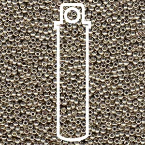 Duracoat Galvanized Light Smoky Pewter Miyuki Seed Beads 15/0