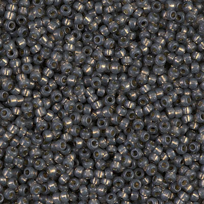 Duracoat Silver-Lined Dark Charcoal Miyuki Seed Beads 11/0