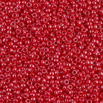 Opaque Red Luster Miyuki Seed Beads 11/0
