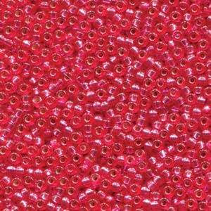 Duracoat Silver-Lined Dyed Fuschia Miyuki Seed Beads 11/0