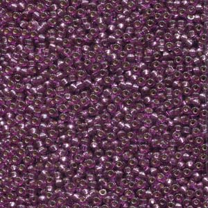 Duracoat Silver-Lined Dyed Deep Purple Miyuki Seed Beads 11/0