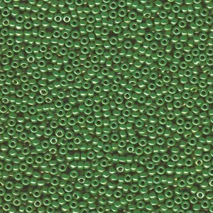 Opaque Jade Green Luster Miyuki Seed Beads 11/0