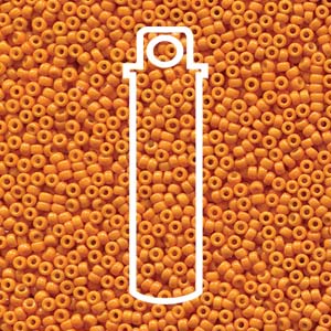 Duracoat Opaque Dyed Orange Miyuki Seed Beads 15/0