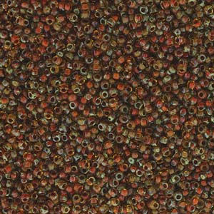 Picasso Saffron Transparent Miyuki Seed Beads 11/0