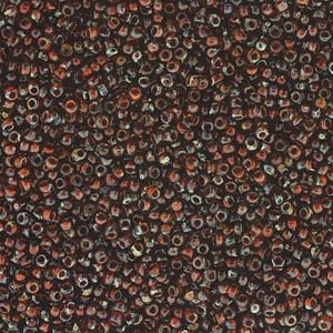 Picasso Dark Amber Transparent Miyuki Seed Beads 11/0