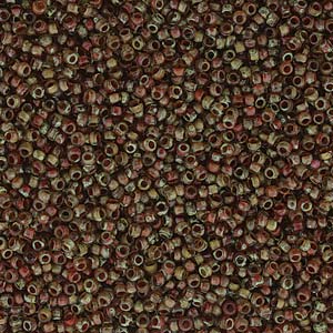 Picasso Transparent Light Smoky Topaz Miyuki Seed Beads 11/0