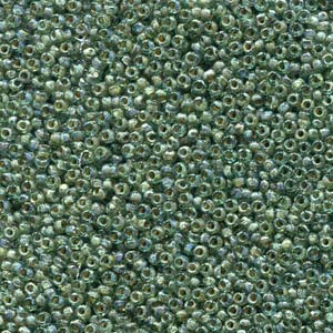 Picasso Olivine Transparent Miyuki Seed Beads 11/0
