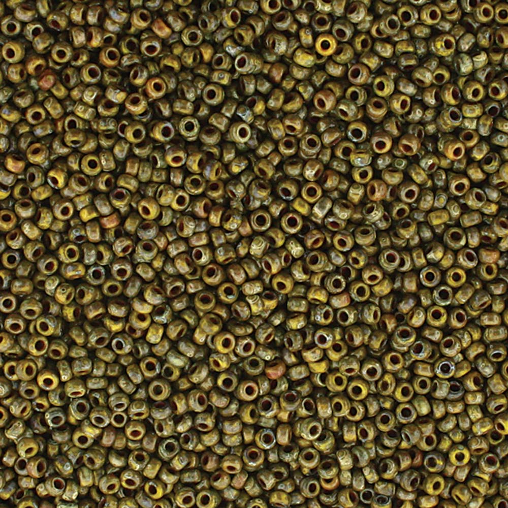 Picasso Opaque Yellow Miyuki Seed Beads 11/0