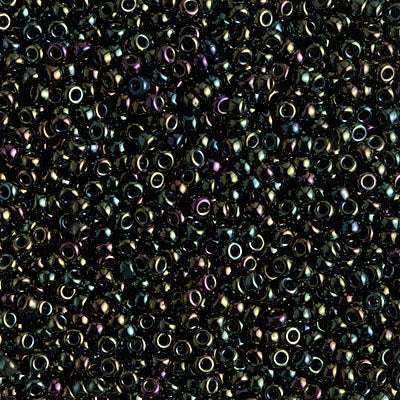 Metallic Green Iris Miyuki Seed Beads 11/0
