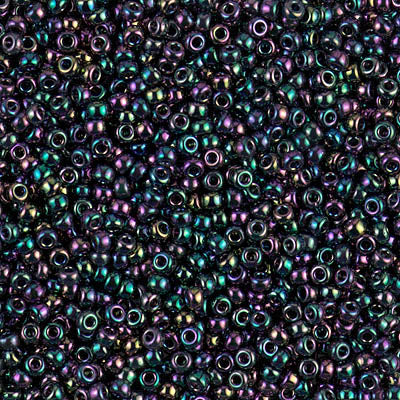Metallic Purple/Green Iris Miyuki Seed Beads 11/0