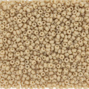 Frost Opaque Glaze Rainbow Ivory Miyuki Seed Beads 11/0