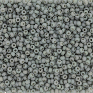Frost Opaque Glaze Rainbow Cadet Gray Miyuki Seed Beads 11/0