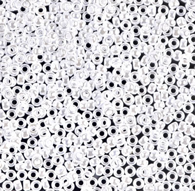 White Ceylon Miyuki Seed Beads 11/0