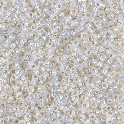 Gilt Lined Opal Miyuki Seed Beads 11/0