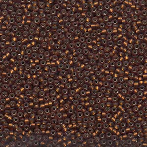 Matte Silver-Lined Dark Topaz Miyuki Seed Beads 11/0