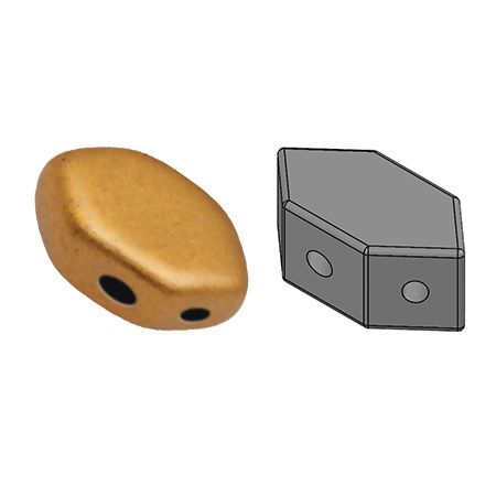 Bronze Gold Matte Paros par Puca Beads