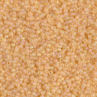 Matte Cantaloupe AB Miyuki Seed Beads 15/0
