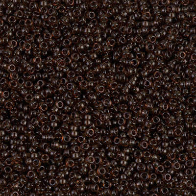 Matte Transparent Taupe Miyuki Seed Beads 15/0