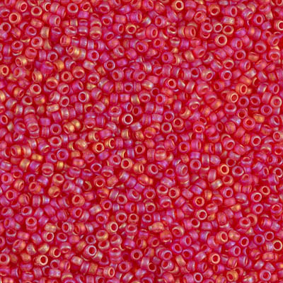 Matte Light Red AB Miyuki Seed Beads 15/0