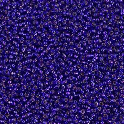 Silver-Lined Violet Miyuki Seed Beads 15/0